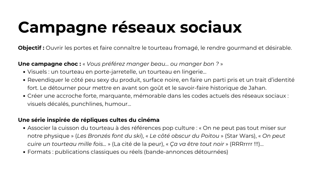 Jahan - Réseaux Sociaux (Idées de campagnes)